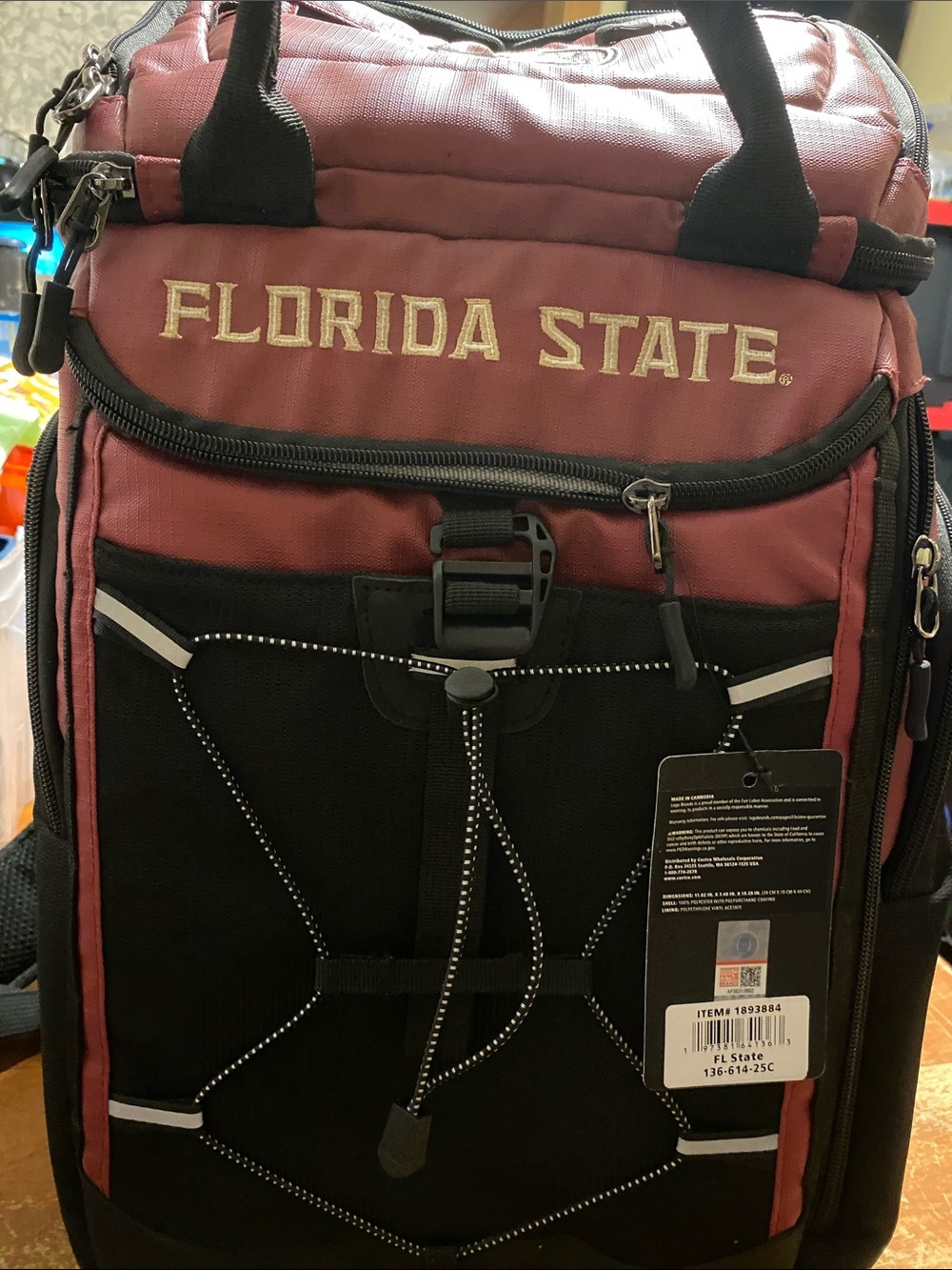 Florida State Maroon and Black Team Backpack